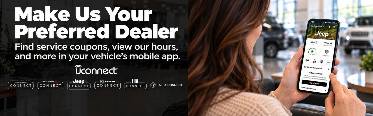uconnect® make us your preferred dealer | Black Bear Chrysler Dodge Jeep Ram in Clarksburg WV