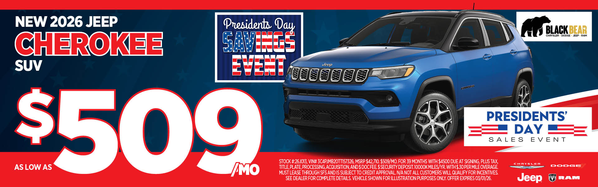 New 2026 Jeep Grand Cherokee Lease as low as $509/mo.