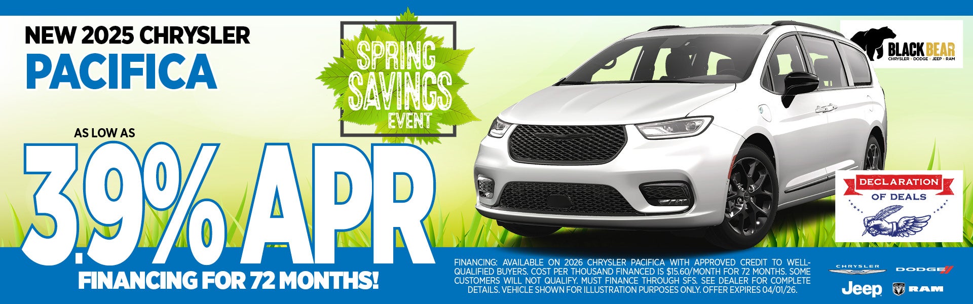 As Low As 3.9% APR for 72 Months