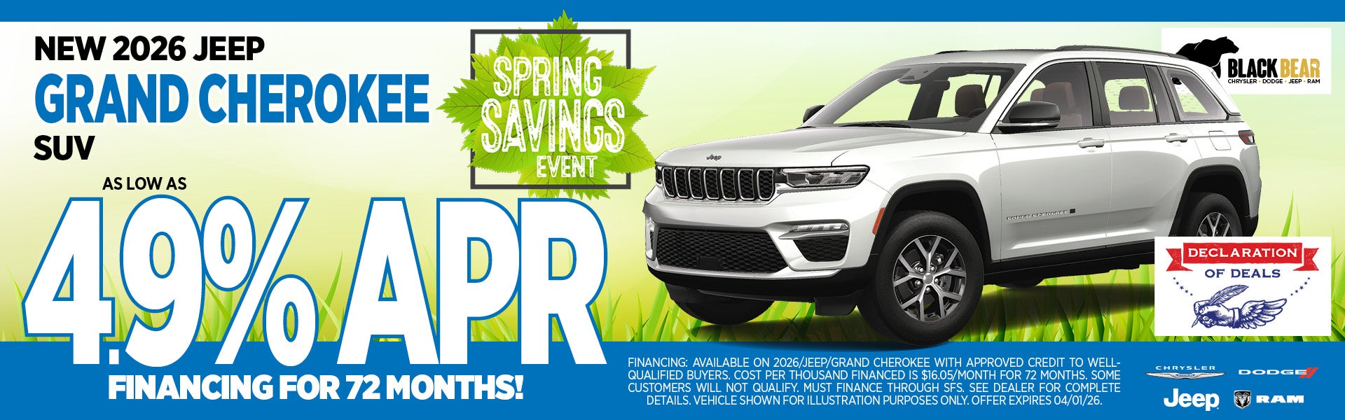 As Low As 4.9% APR for 72 Months