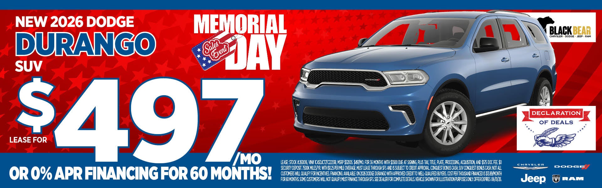 $497 for 36 Months 